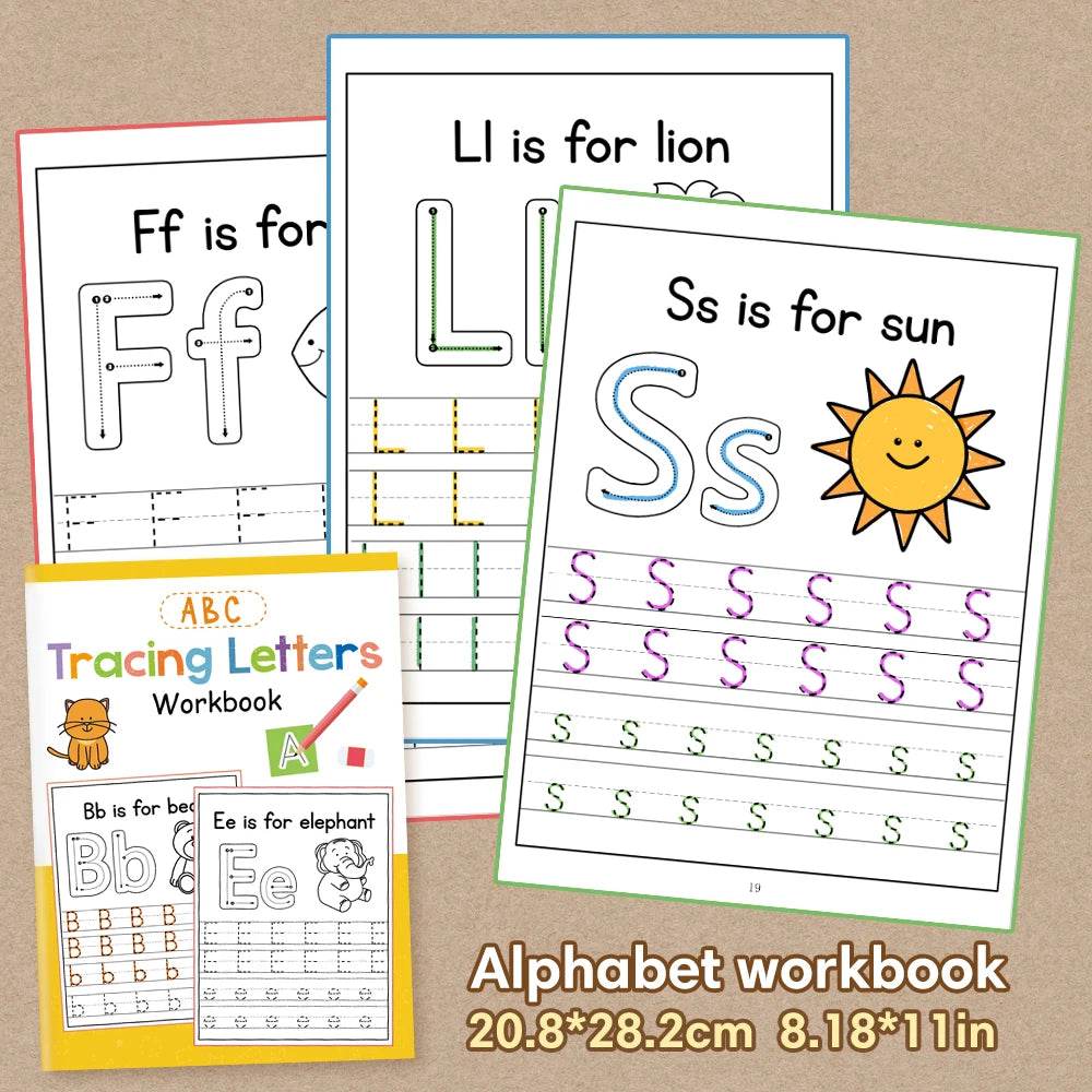 Tracing Letters A-Z Uppercase Lowercase Workbook Montessori - ToylandEU