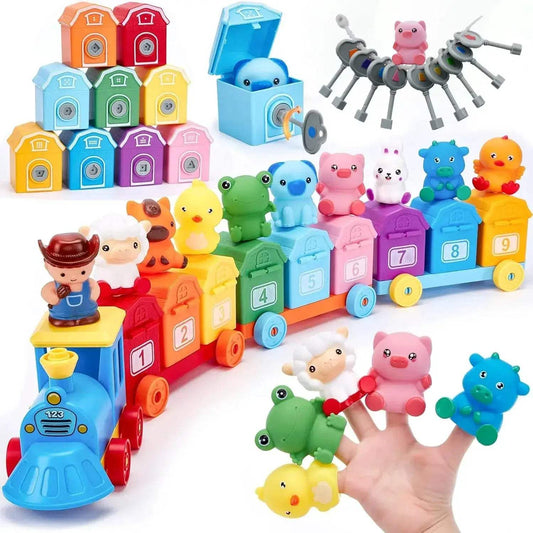  Montessori Train Set For Toddlers Counting Toys Safe -  ToylandEU™