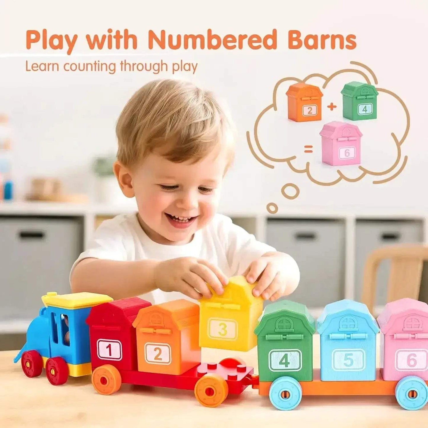 Montessori Train Set For Toddlers Counting Toys Surprise Party Gift - ToylandEU