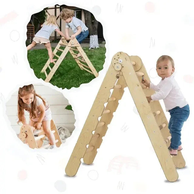 Montessori Triangle Ladder - Handmade Climber for Kids 1-7 y.o. - ToylandEU