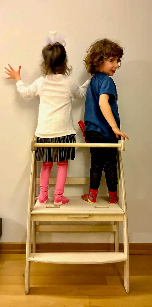 Expand Your Child's Learning: Montessori Twin Kitchen Helper Tower - ToylandEU