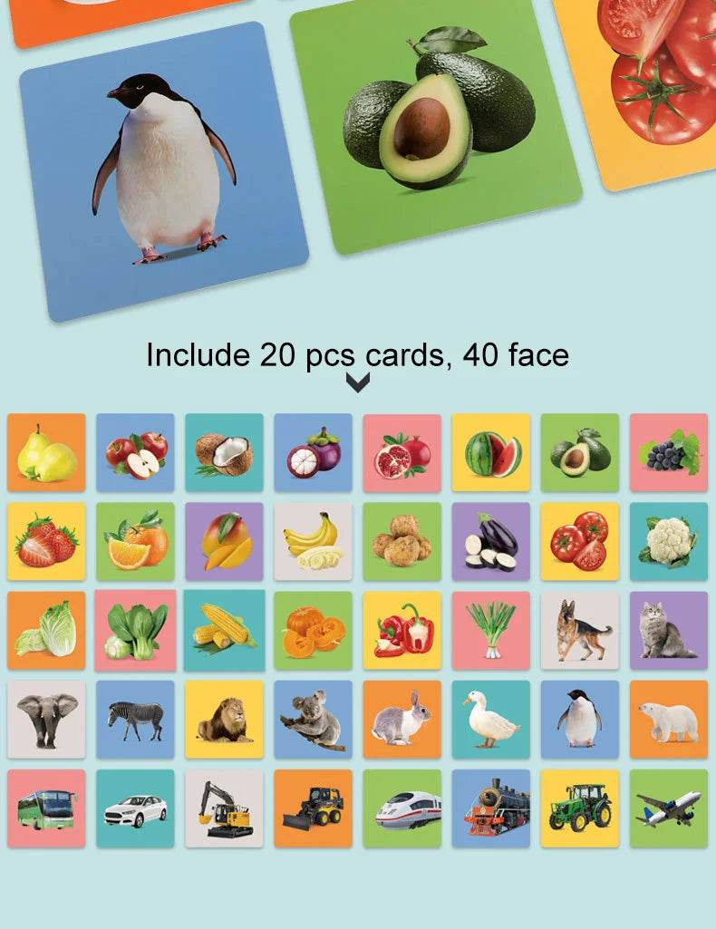 Baby Visual Stimulation Cards Montessori High Contrast Flash Card Infant Gift For Children Cognition Toy - ToylandEU