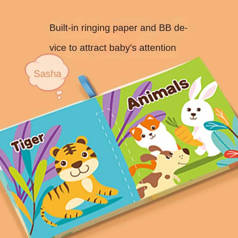 Visual Stimulus Cloth Book Montessori Early Educational Toys Kids Cartoon Toddlers Activity Fabric Books For Babies Gift - ToylandEU