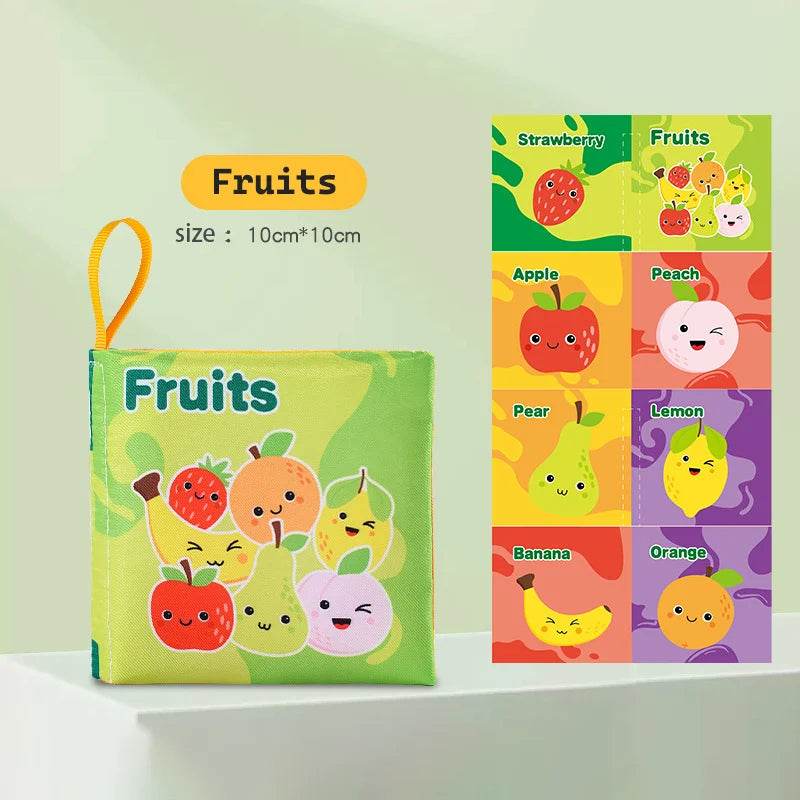 Visual Stimulus Cloth Book Montessori Early Educational Toys Kids Cartoon Toddlers Activity Fabric Books For Babies Gift - ToylandEU