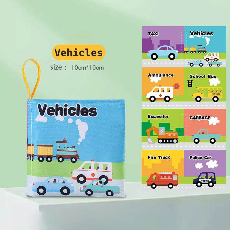 Visual Stimulus Cloth Book Montessori Early Educational Toys Kids Cartoon Toddlers Activity Fabric Books For Babies Gift - ToylandEU