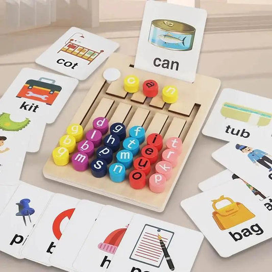  Montessori Vowels Go Position Spelling Word Letter Maze Matching Game Wooden Educational Toy For Ages 3 To 12 -  ToylandEU™