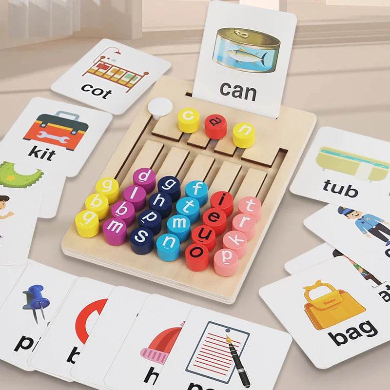 Montessori Vowels Go Position Spelling Word Letter Maze Matching Game Logical Reasoning Educational Toy - ToylandEU