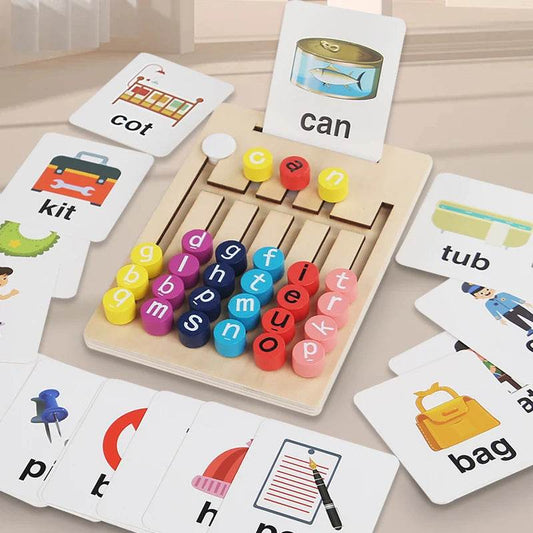 Montessori Vowels Go Position Spelling Word Letter Maze Matching Game Logical Reasoning Educational Toy - ToylandEU