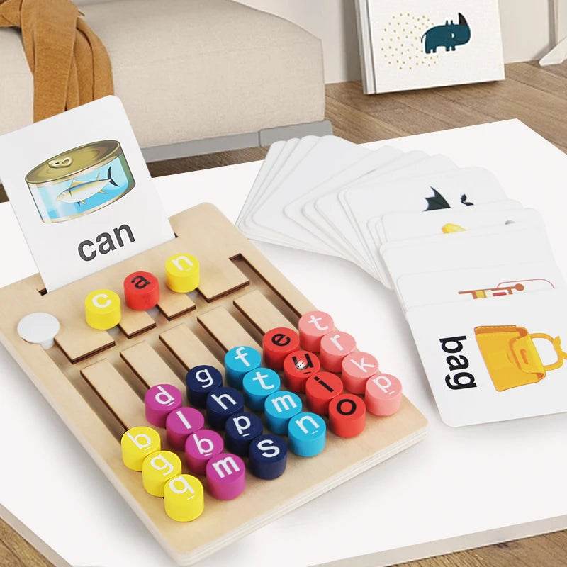 Montessori Vowels Go Position Spelling Word Letter Maze Matching Game Logical Reasoning Educational Toy - ToylandEU