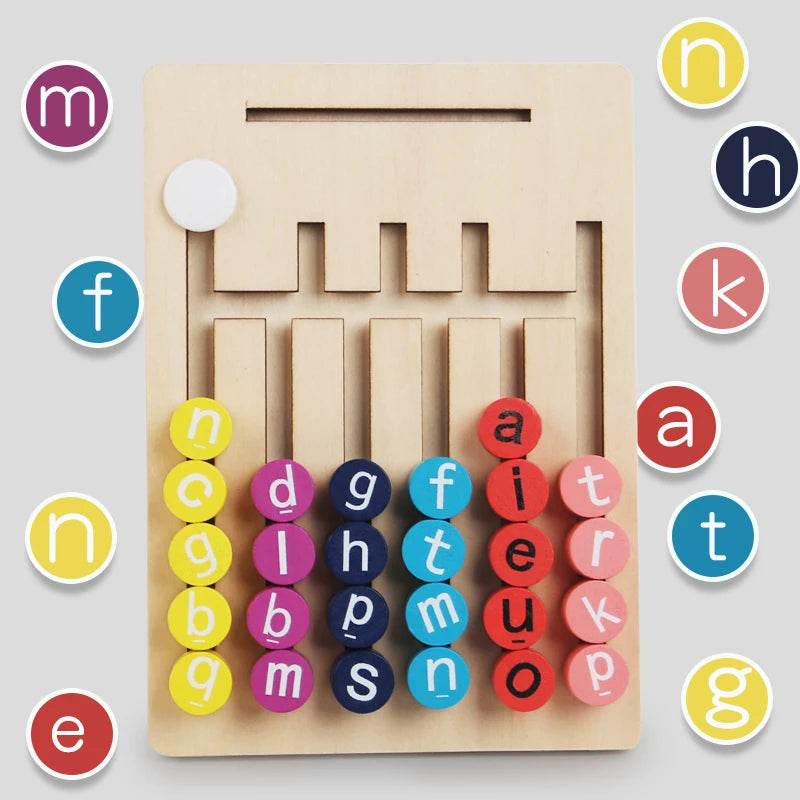 Montessori Vowels Go Position Spelling Word Letter Maze Matching Game Logical Reasoning Educational Toy - ToylandEU