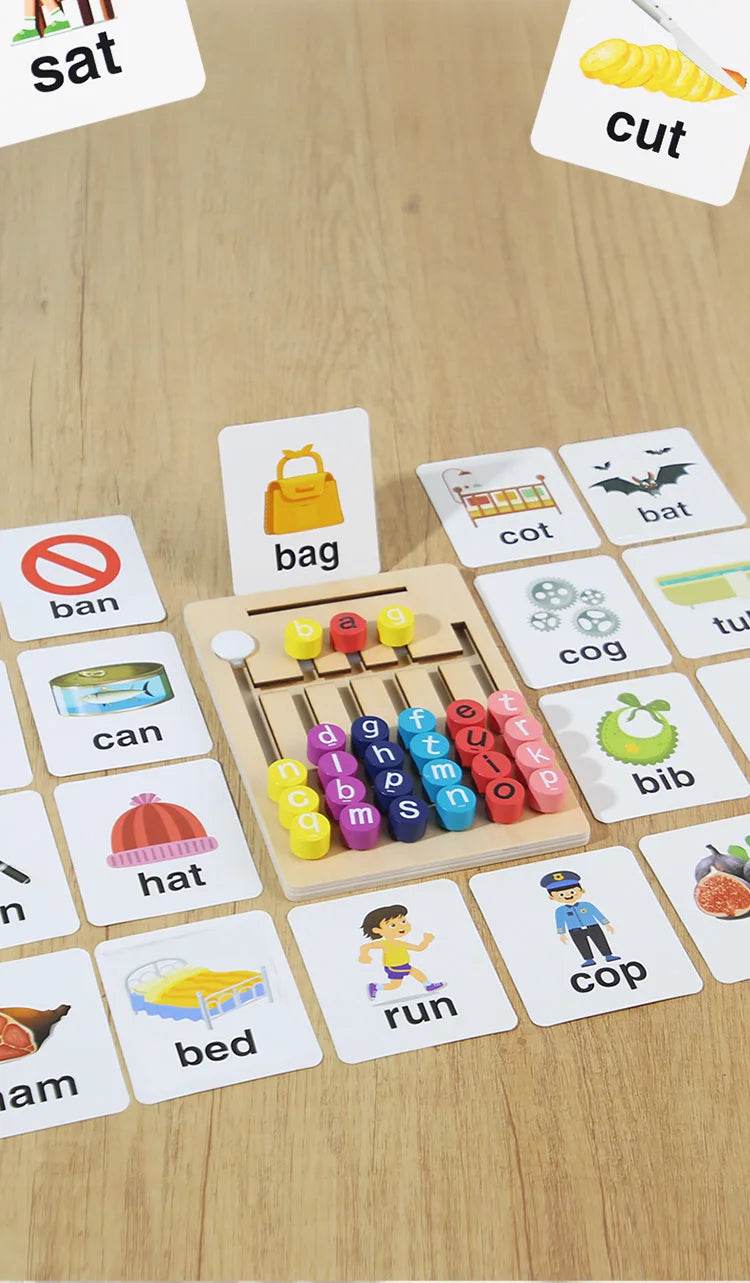 Montessori Vowels Go Position Spelling Word Letter Maze Matching Game Logical Reasoning Educational Toy - ToylandEU
