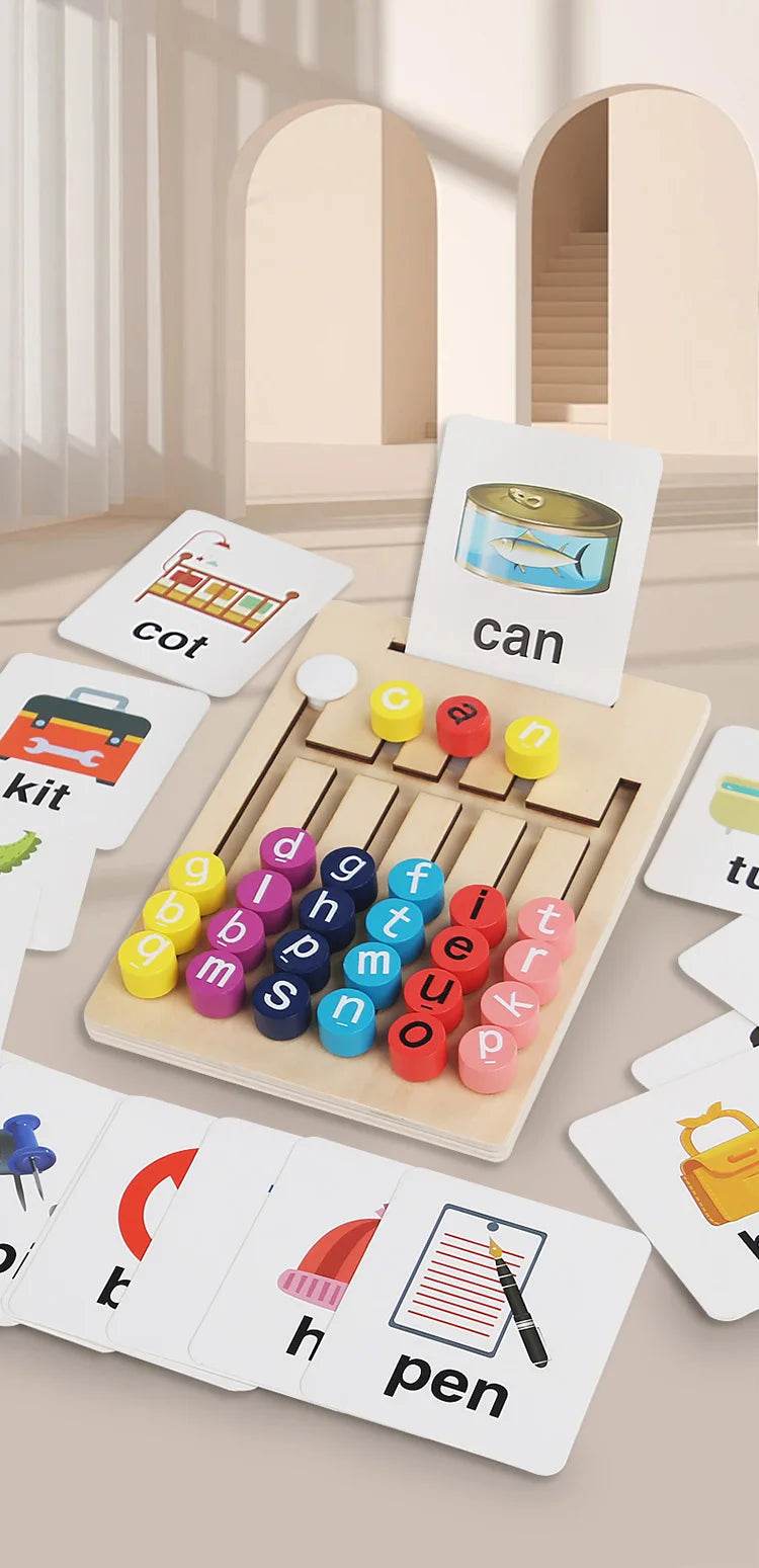 Montessori Vowels Go Position Spelling Word Letter Maze Matching Game Logical Reasoning Educational Toy - ToylandEU