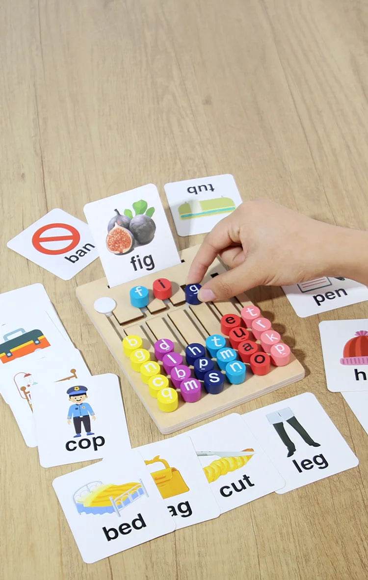 Montessori Vowels Go Position Spelling Word Letter Maze Matching Game Logical Reasoning Educational Toy - ToylandEU