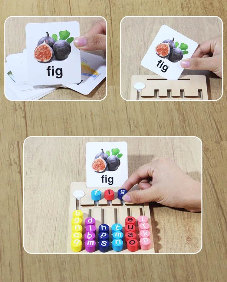 Montessori Vowels Go Position Spelling Word Letter Maze Matching Game Logical Reasoning Educational Toy - ToylandEU