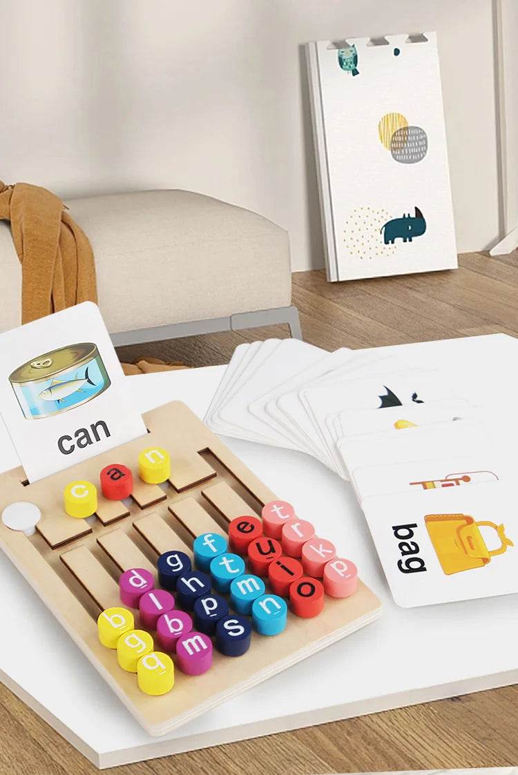 Montessori Vowels Go Position Spelling Word Letter Maze Matching Game Logical Reasoning Educational Toy - ToylandEU