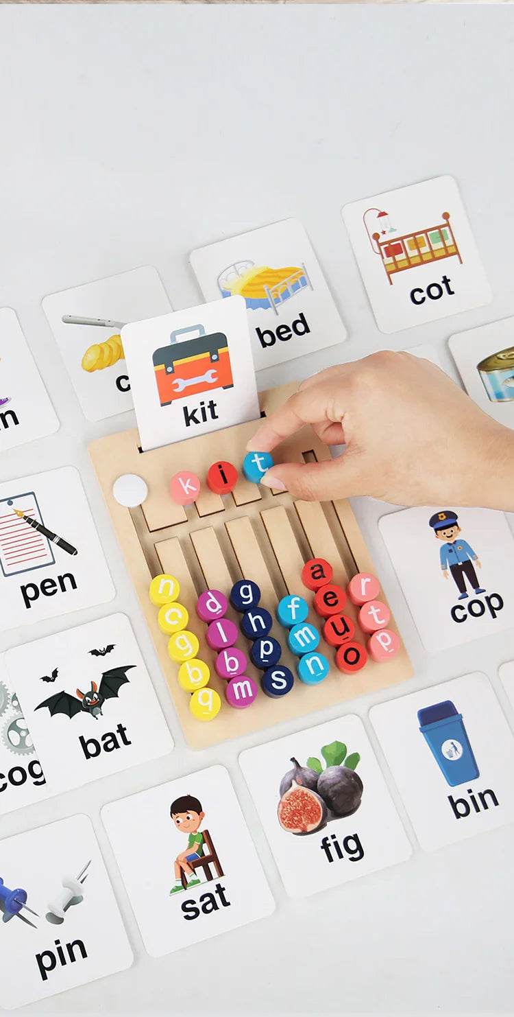 Montessori Vowels Go Position Spelling Word Letter Maze Matching Game Logical Reasoning Educational Toy - ToylandEU