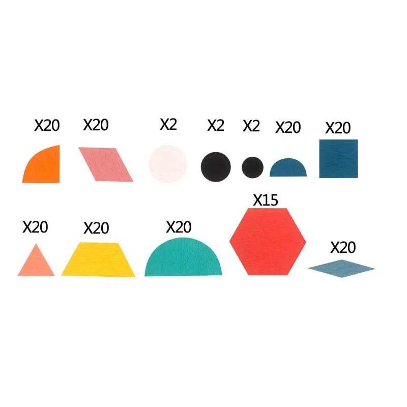 Hot Sale 180Pcs Montessori Kids Wooden 3D Geometric Puzzle - ToylandEU