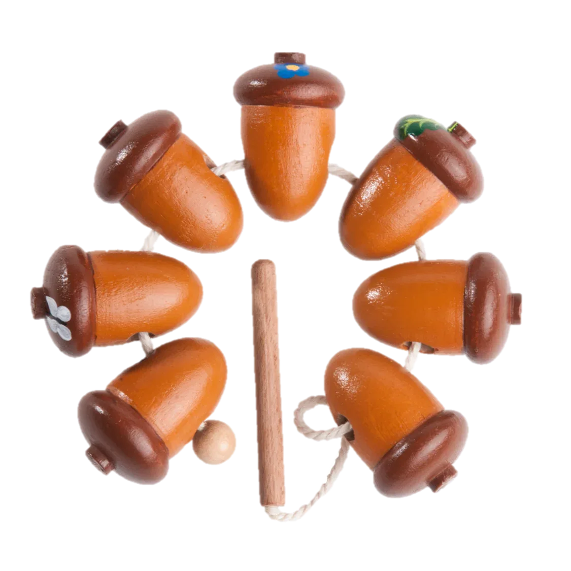 Montessori Wooden Acorn Lacing Toy For Toddlers Fine Motor Skills - ToylandEU