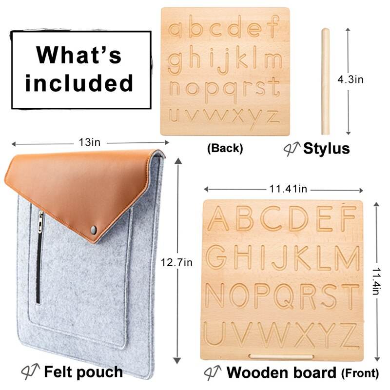 لوحة مونتيسوري الخشبية لتعليم الحروف والأرقام - ToylandEU