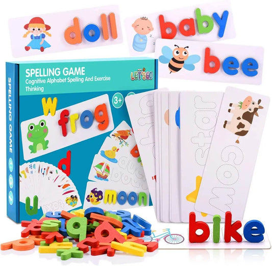 Educational Wooden Alphabet Puzzle Set Montessori Kids - ToylandEU
