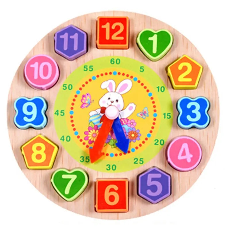 Montessori Wooden Animal Clock Puzzle Toy for Kids 3-6 Years Old Toyland EU