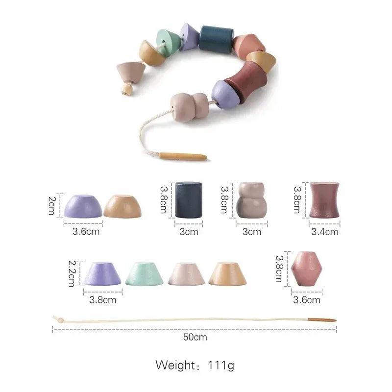  Montessori Wooden Animal Threading Toy For Babies Safe -  ToylandEU™