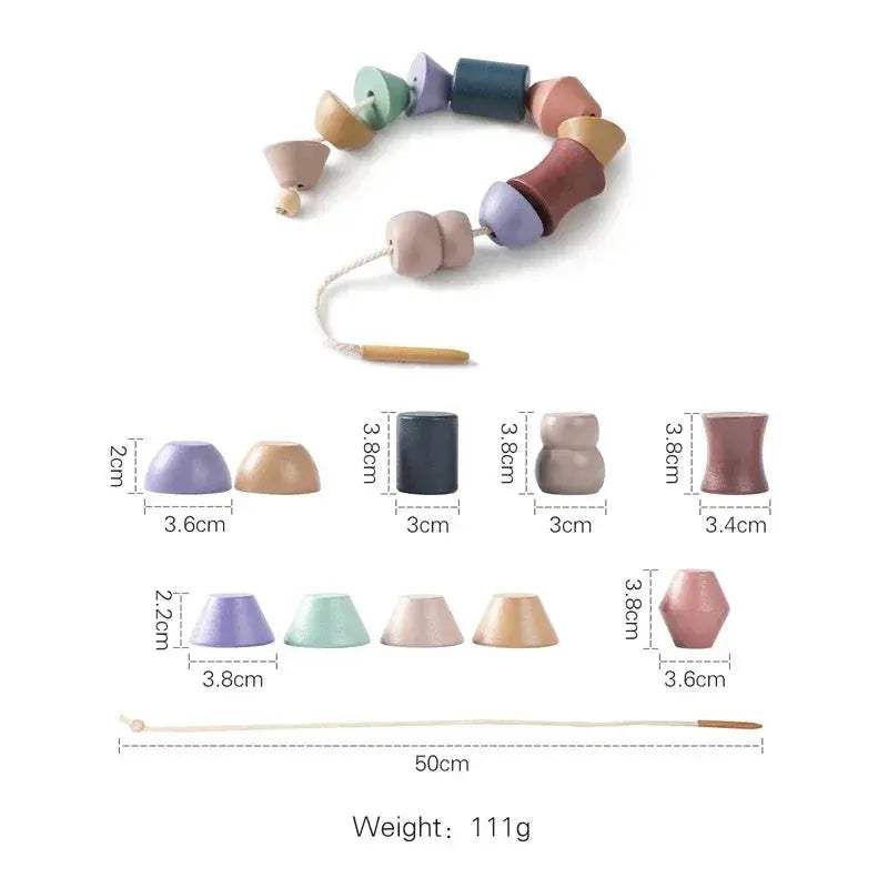 Montessori Wooden Animal Threading Toy for Babies Fine Motor - ToylandEU