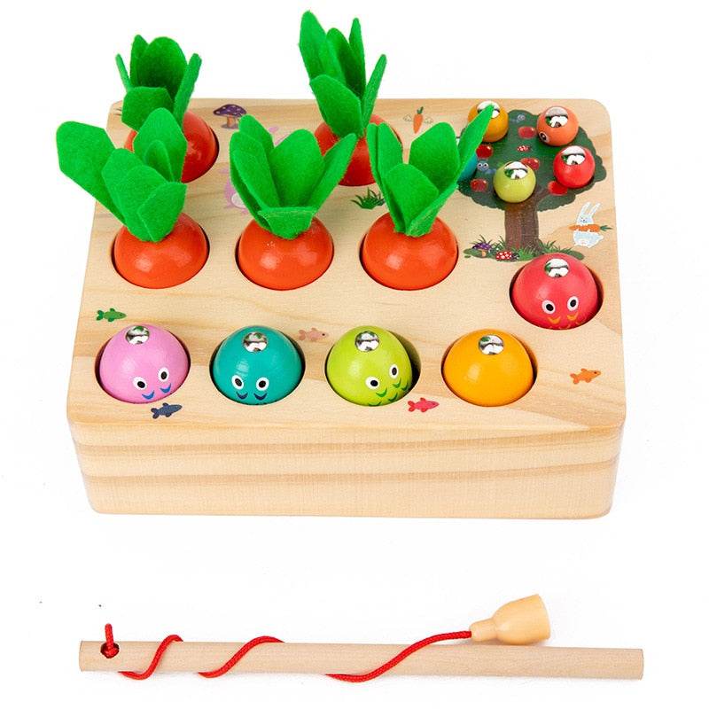 Montessori Wooden Apple Worm Toy for Engaging Early Learning Fun - ToylandEU
