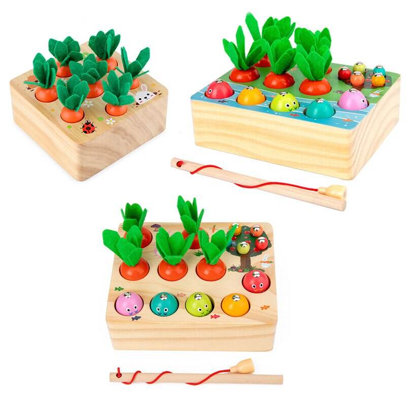 Montessori Wooden Apple Worm Toy for Engaging Early Learning Fun - ToylandEU