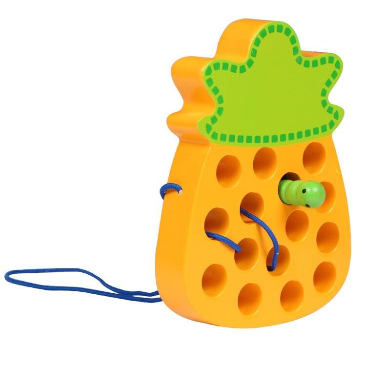 Montessori Wooden Apple Worm Toy for Engaging Early Learning Fun - ToylandEU