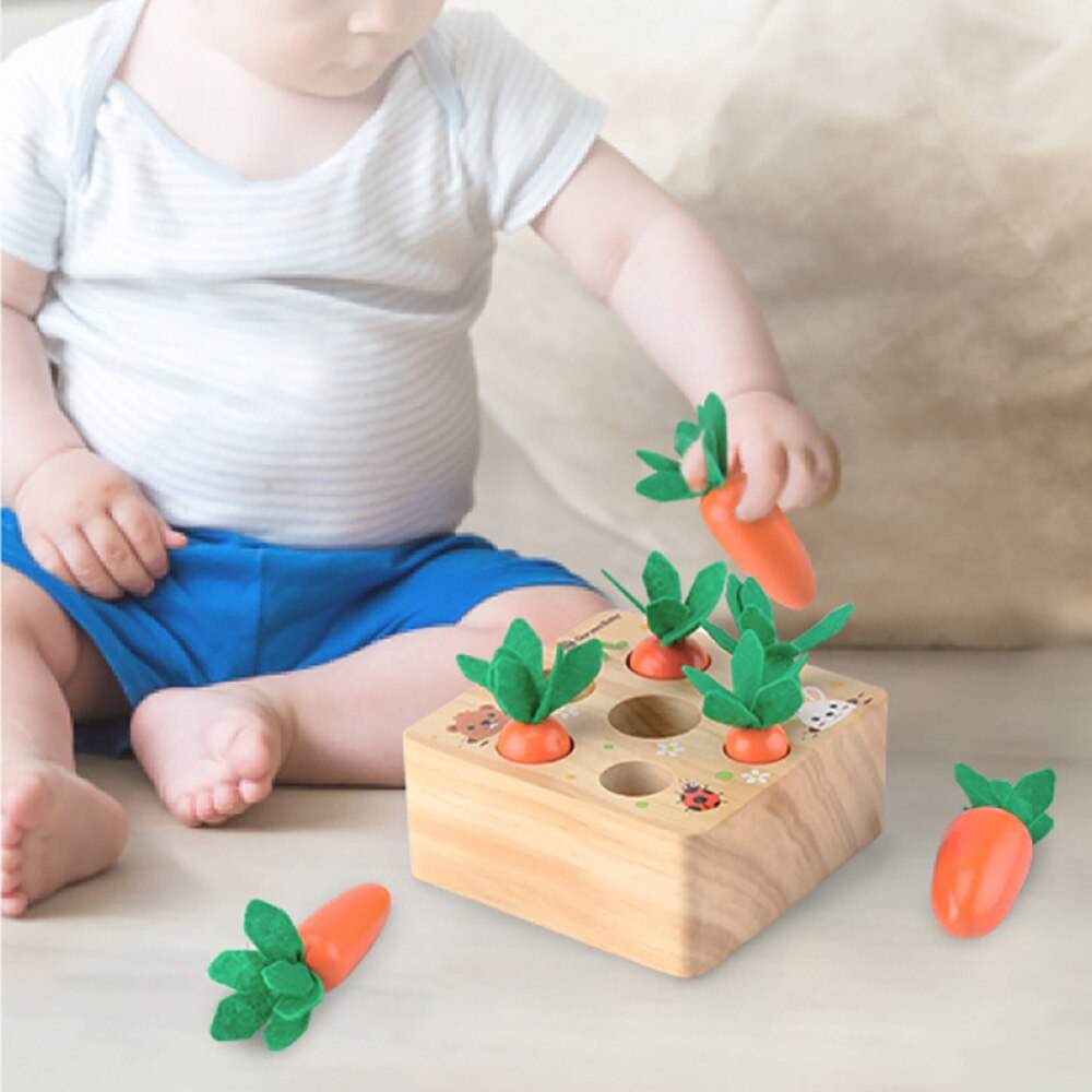 Montessori Wooden Apple Worm Toy for Engaging Early Learning Fun - ToylandEU