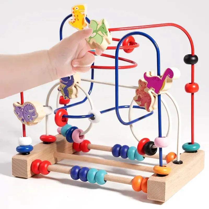 Montessori Wooden Bead Maze Toy For Toddlers Learning Math - ToylandEU