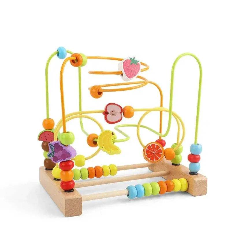 Montessori Wooden Bead Maze Toy For Toddlers Learning Math - ToylandEU