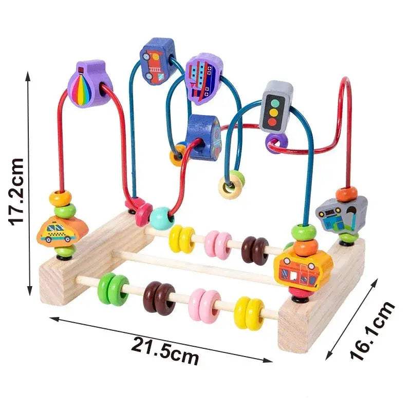 Montessori Wooden Bead Maze Toy For Toddlers Learning Math - ToylandEU