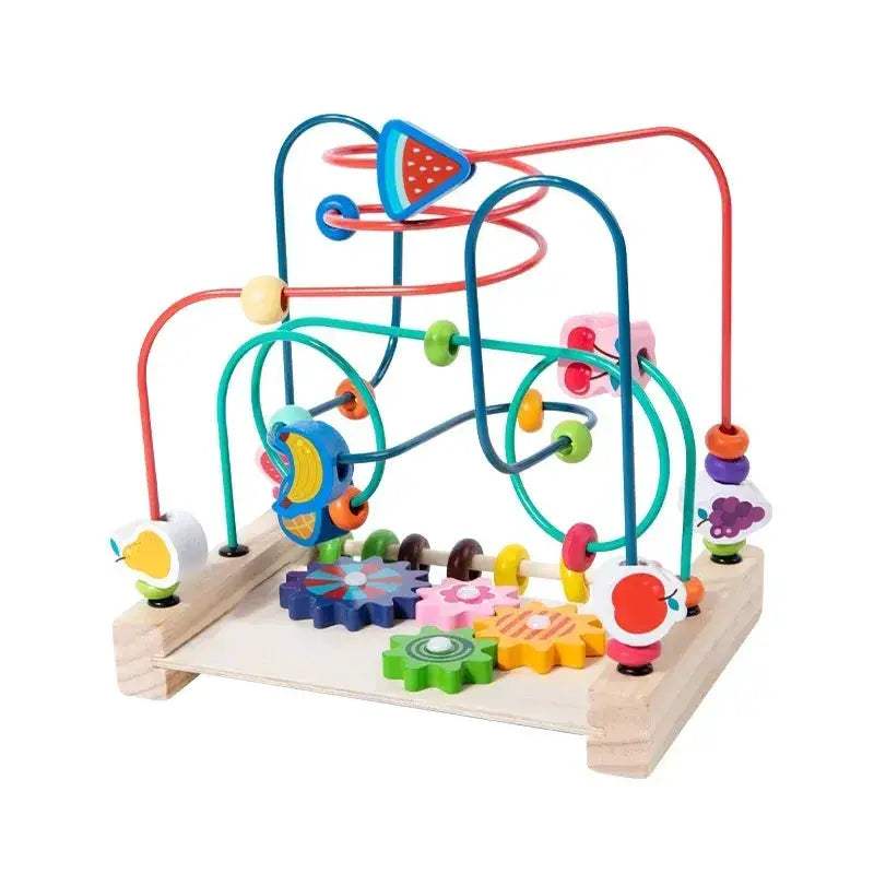 Montessori Wooden Bead Maze Toy For Toddlers Learning Math - ToylandEU