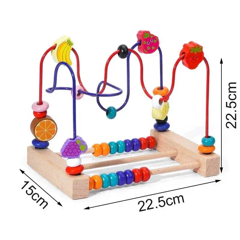 Montessori Wooden Bead Maze Toy For Toddlers Learning Math - ToylandEU