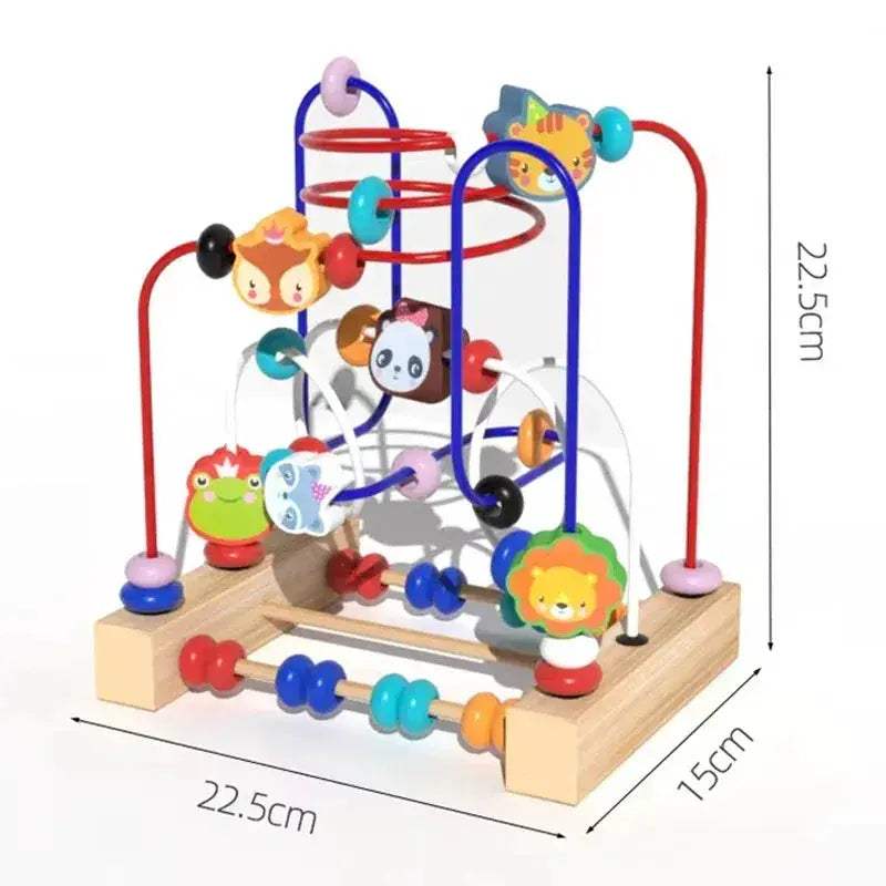 Montessori Wooden Bead Maze Toy For Toddlers Learning Math - ToylandEU