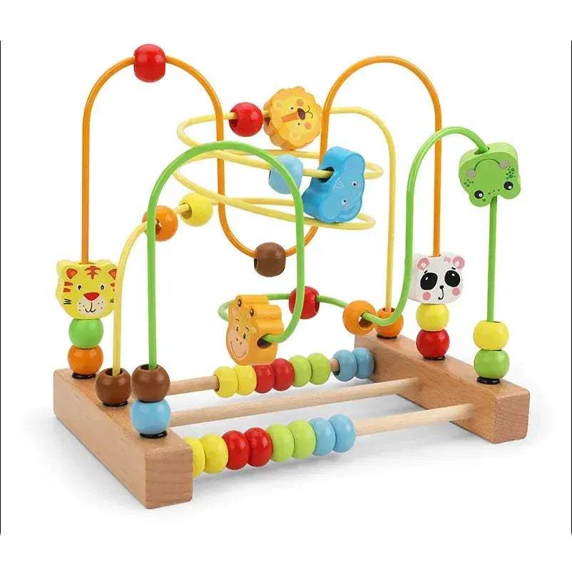 Montessori Wooden Bead Maze Toy For Toddlers Learning Math - ToylandEU