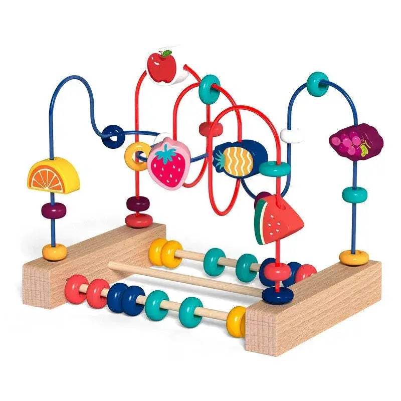 Montessori Wooden Bead Maze Toy For Toddlers Learning Math - ToylandEU