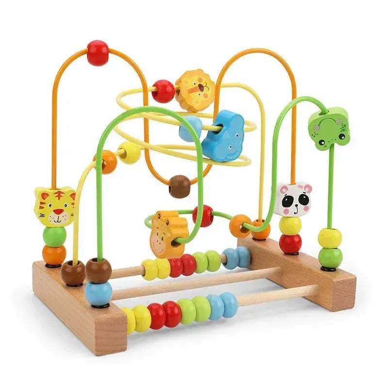 Montessori Wooden Bead Maze Toy For Toddlers Learning Math - ToylandEU