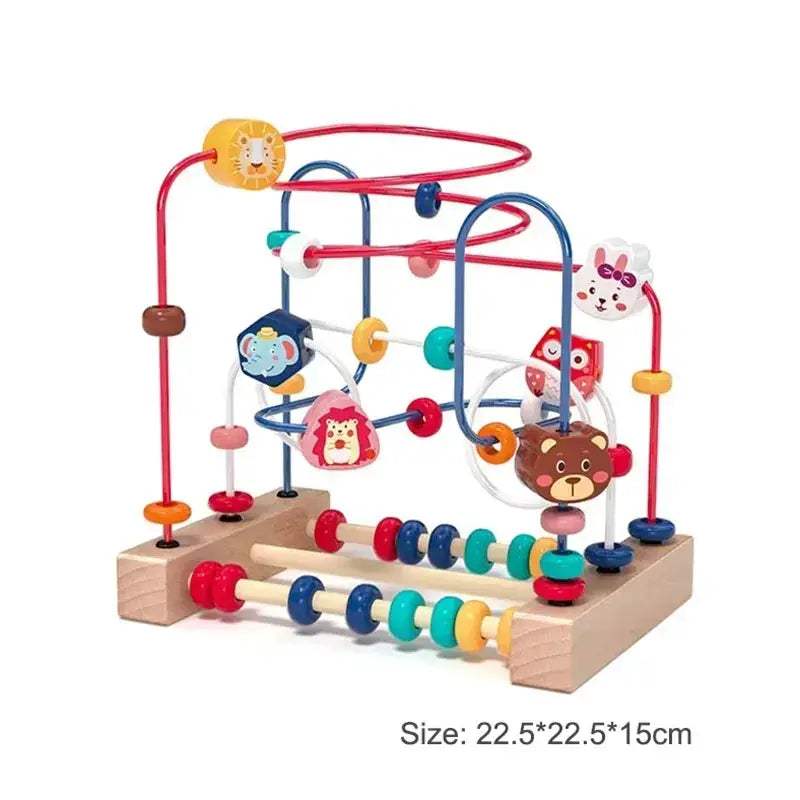 Montessori Wooden Bead Maze Toy For Toddlers Learning Math - ToylandEU