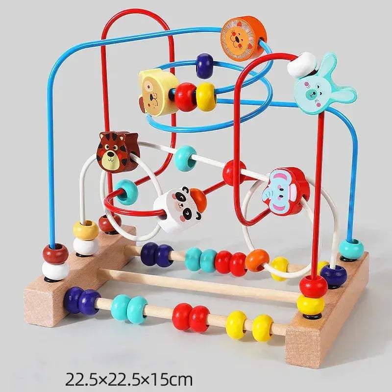 Montessori Wooden Bead Maze Toy For Toddlers Learning Math - ToylandEU