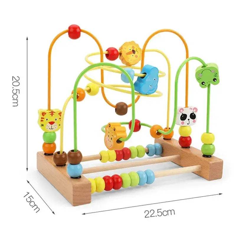 Montessori Wooden Bead Maze Toy For Toddlers Promotes Early Learning - ToylandEU