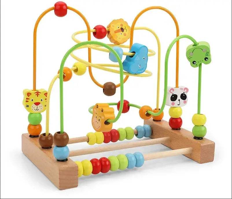 Montessori Wooden Bead Maze Toy For Toddlers Promotes Early Learning - ToylandEU