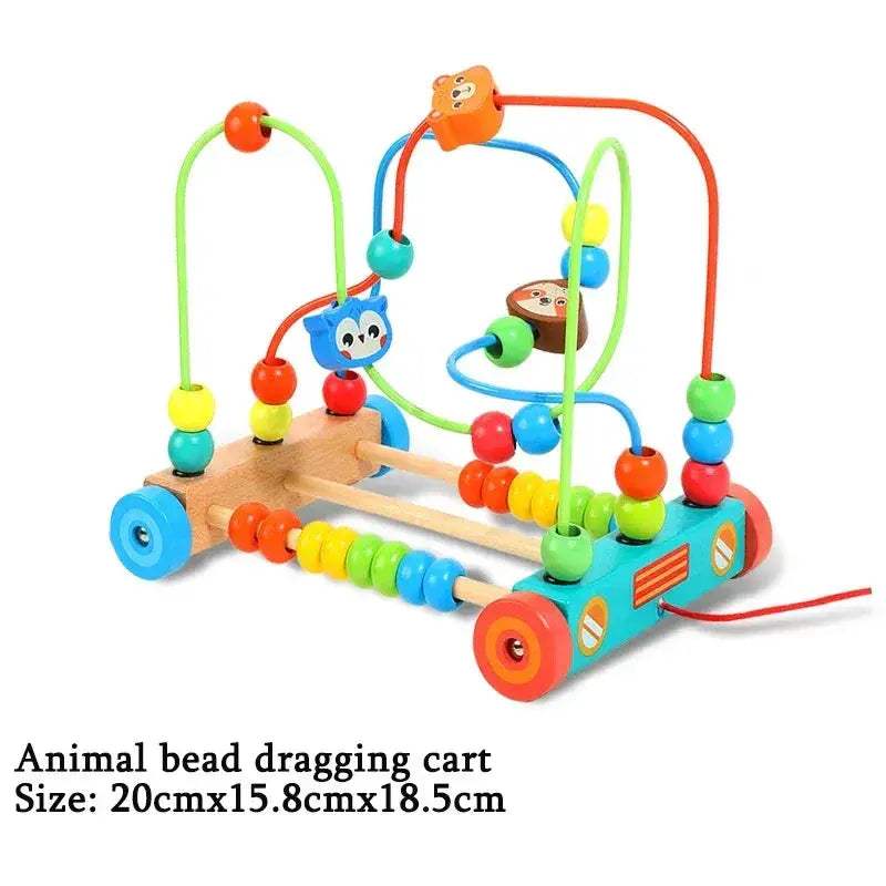 Montessori Wooden Bead Maze Toy For Toddlers Promotes Early Learning - ToylandEU