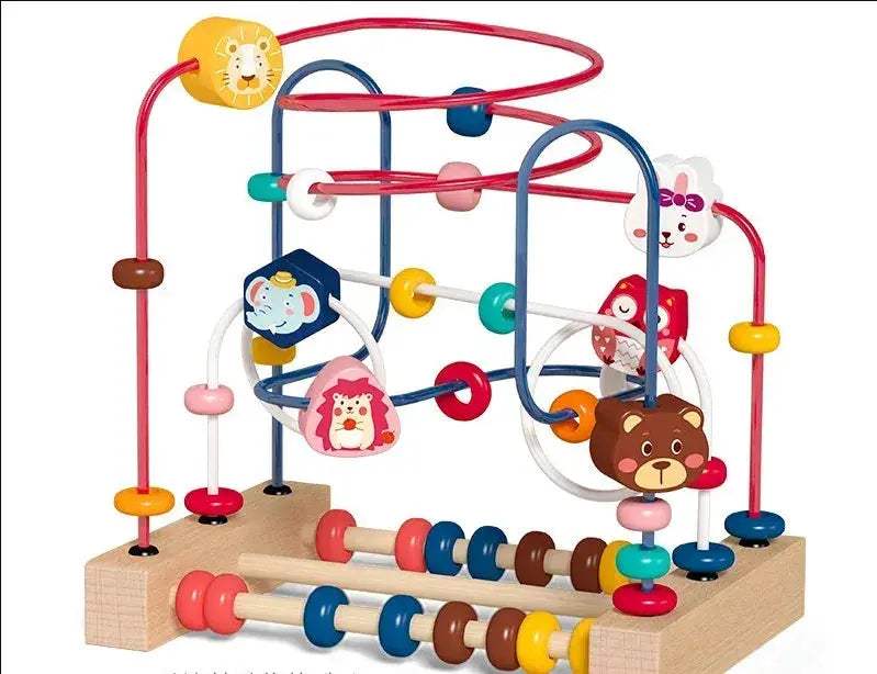 Montessori Wooden Bead Maze Toy For Toddlers Promotes Early Learning - ToylandEU