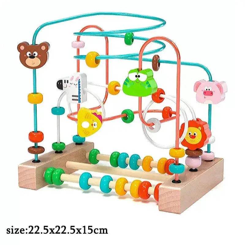 Montessori Wooden Bead Maze Toy For Toddlers Promotes Early Learning - ToylandEU