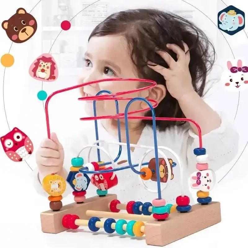  Montessori Wooden Bead Maze Toy Toddlers CE Certified -  ToylandEU™
