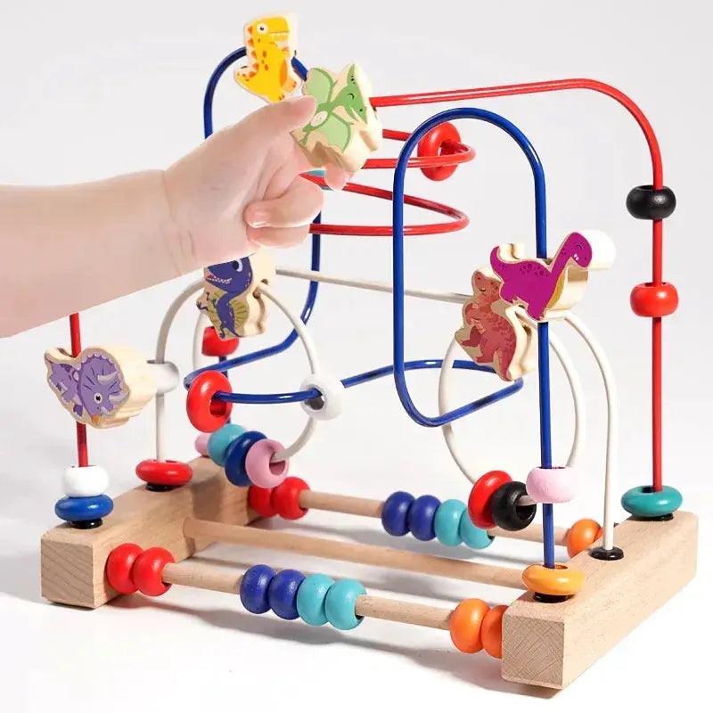  Montessori Wooden Bead Maze Toy Toddlers CE Certified -  ToylandEU™