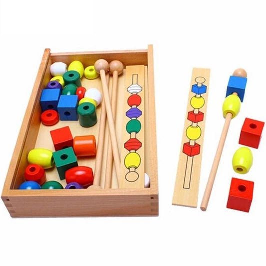 Montessori Wooden Bead Sequencing Set - Fun Learning Toy for Kids - ToylandEU